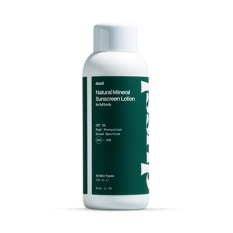 dussl natural mineral sunscreen SPF 50 150ml, imported from the UK