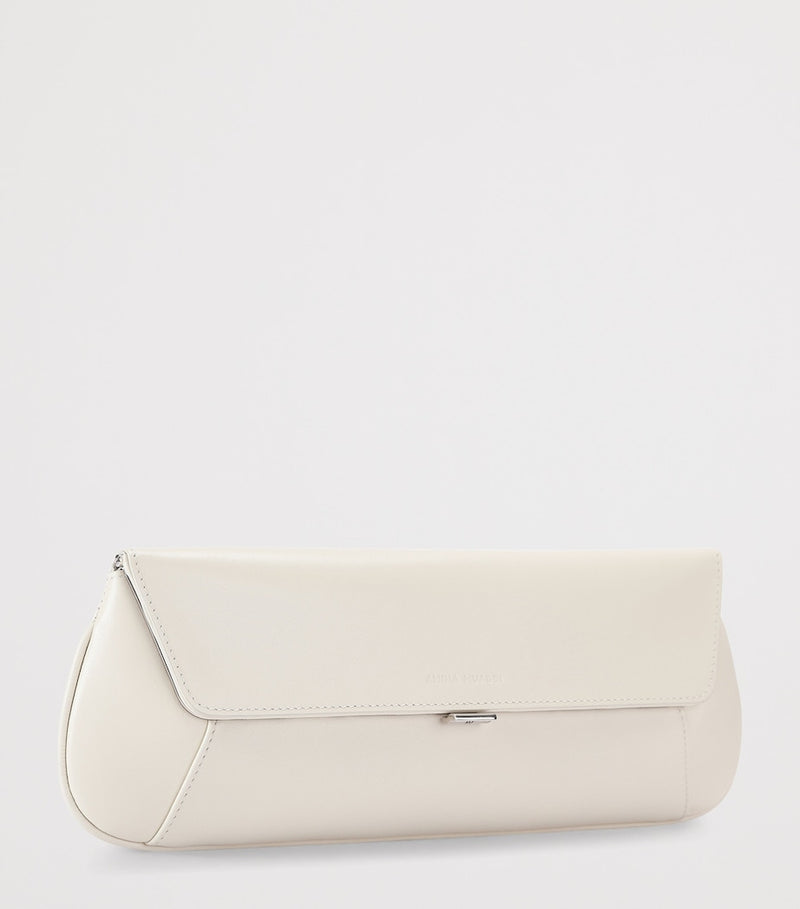 Amina Muaddi Ami clutch bag smooth leather - British product