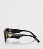 Dolce&Gabbana cat-eye sunglasses with gold hearts, UK version