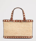 Valentino Garavani Mini Straw Rockstud handbag, imported from the UK