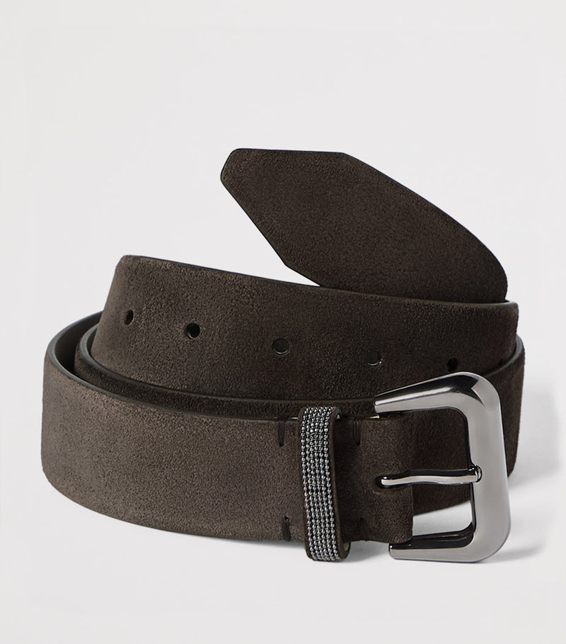 Brunello Cucinelli Wildleder Monili Gürtel, britische Version