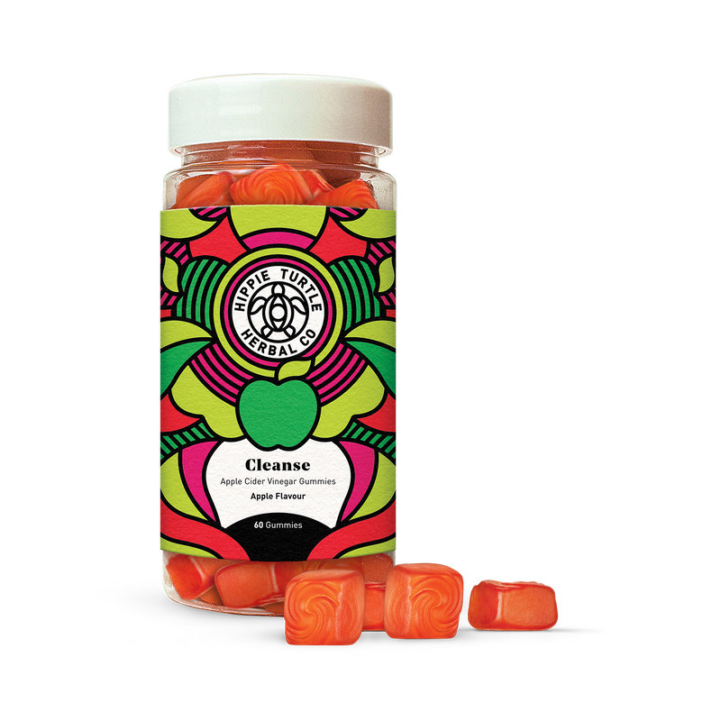 Hippie Turtle apple cider vinegar gummies 60 count, imported from the UK