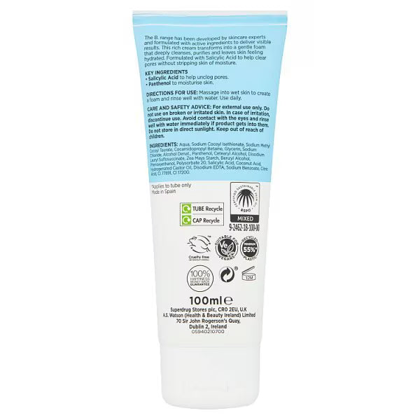 B. Creamy Foaming Cleanser 100ml - British product