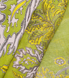 La Doublej Printed Scarf with botanical print on modal silk, UK version