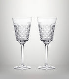 Set of two Waterford crystal white wine goblets 318ml (British brand)