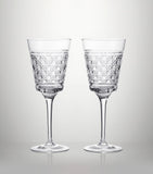 Set of two Waterford crystal white wine goblets 318ml (British brand)