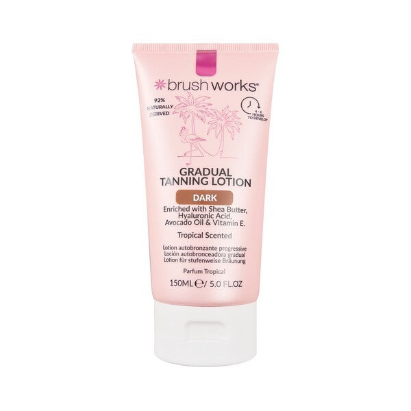 Brushworks Gradual Tanning Lotion Dark 150ml - British product