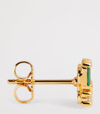 Suzanne Kalan emerald and diamond stud earrings in yellow gold, UK version