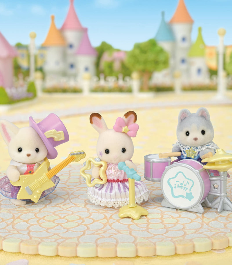 Sylvanian Families starry concert toy set with three babies and instruments, British brand
