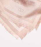 Valentino Garavani silk wool Toute La V shawl 140cm, UK version