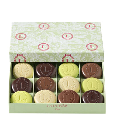 Harrods Ladurée Box of 12 Eugénie Chocolate Biscuits (180g)- Buy online at McGrocer
