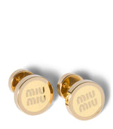 Harrods Miu Miu Enamel Logo Earrings- Buy online at McGrocer