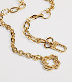 Maje clover logo chain belt brass, imported from the UK