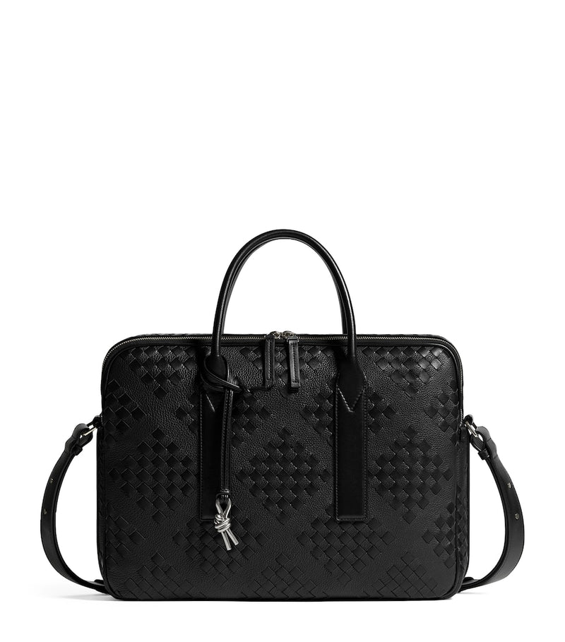 Bottega Veneta Getaway briefcase in leather Intrecciato weave - British product