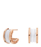 Bvlgari B.zero1 rose gold ceramic earrings, UK version