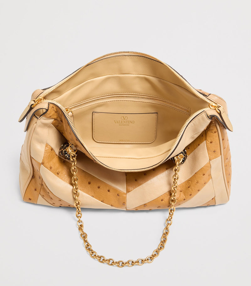 Valentino Garavani ostrich leather Panthea tote bag, UK version