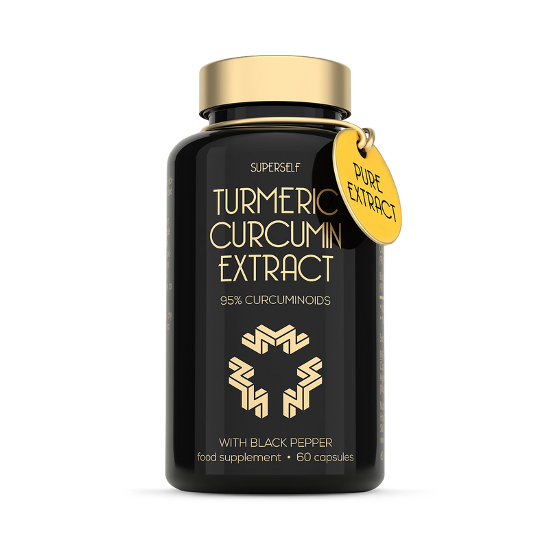 SuperSelf turmeric curcumin 95% with black pepper 60 capsules (British brand)