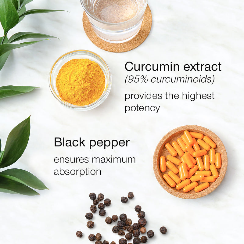 SuperSelf turmeric curcumin 95% with black pepper 60 capsules (British brand)