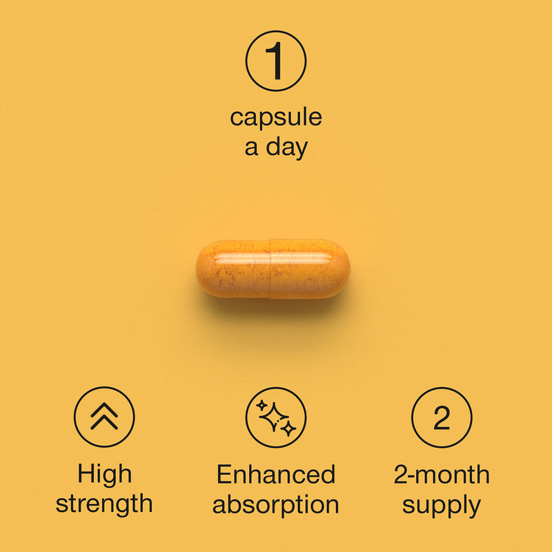 SuperSelf turmeric curcumin 95% with black pepper 60 capsules (British brand)