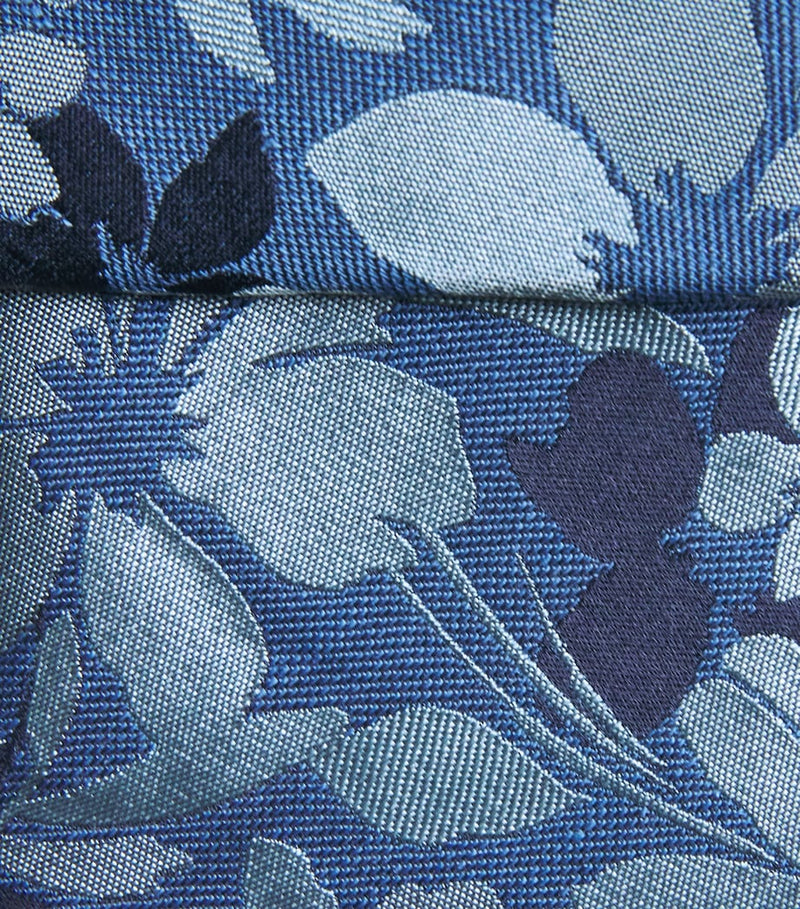 Isaia silk-linen jacquard tie 8cm, imported from the UK