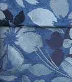 Isaia silk-linen jacquard tie 8cm, imported from the UK