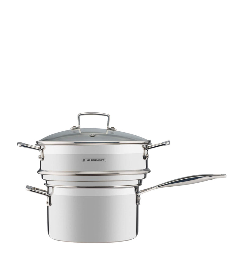 Le Creuset 3-ply stainless steel sauté multi-steamer 24cm (British brand)