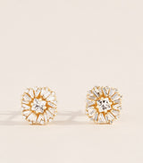 Harrods Suzanne Kalan Yellow Gold and Diamond Flower Stud Earrings- Buy online at McGrocer