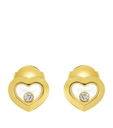 Harrods Chopard Yellow Gold and Diamond Happy Diamonds Icons Earrings- Buy online at McGrocer