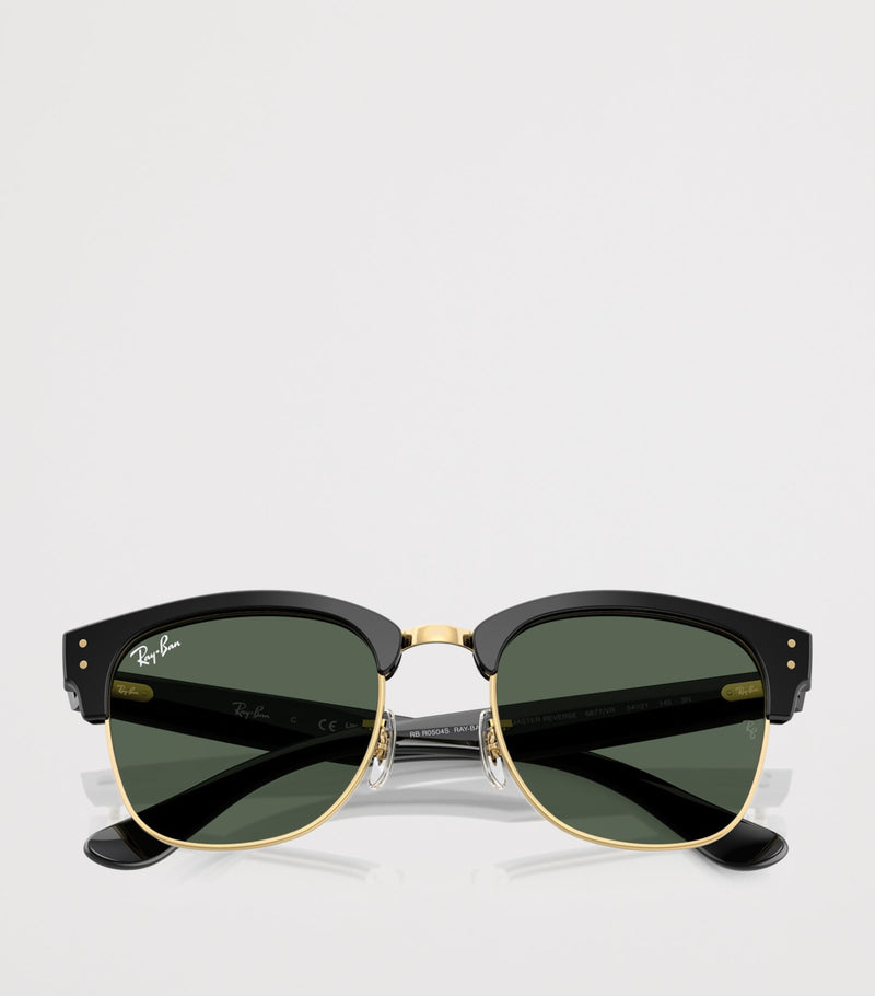Ray-Ban Clubmaster Reverse Square Sunglasses gold-tone acetate, imported from the UK