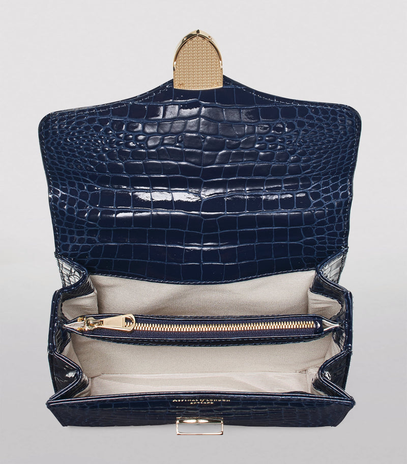 Aspinal of London Midi Mayfair top-handle bag Italian leather, imported from the UK