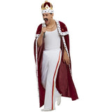 Superdrug Smiffys Queen Deluxe Royal Costume, Red with Robe, Trousers, Crown & Moustache- Buy online at McGrocer