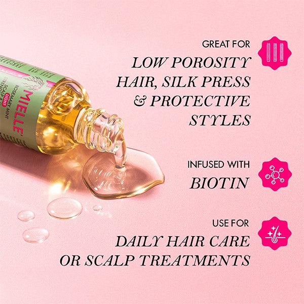 Mielle Rosemary Mint Scalp Oil Light 59ml, imported from the UK
