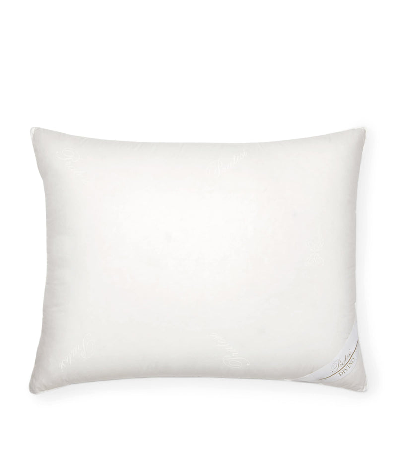 Pratesi down medium divino oxford pillow 50cm x 75cm, imported from the UK