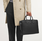 Aspinal of London Mount Street Leather Briefcase Bag (British brand)