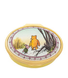 Halcyon Days enamel box with Winnie-the-Pooh and Piglet design (British brand)