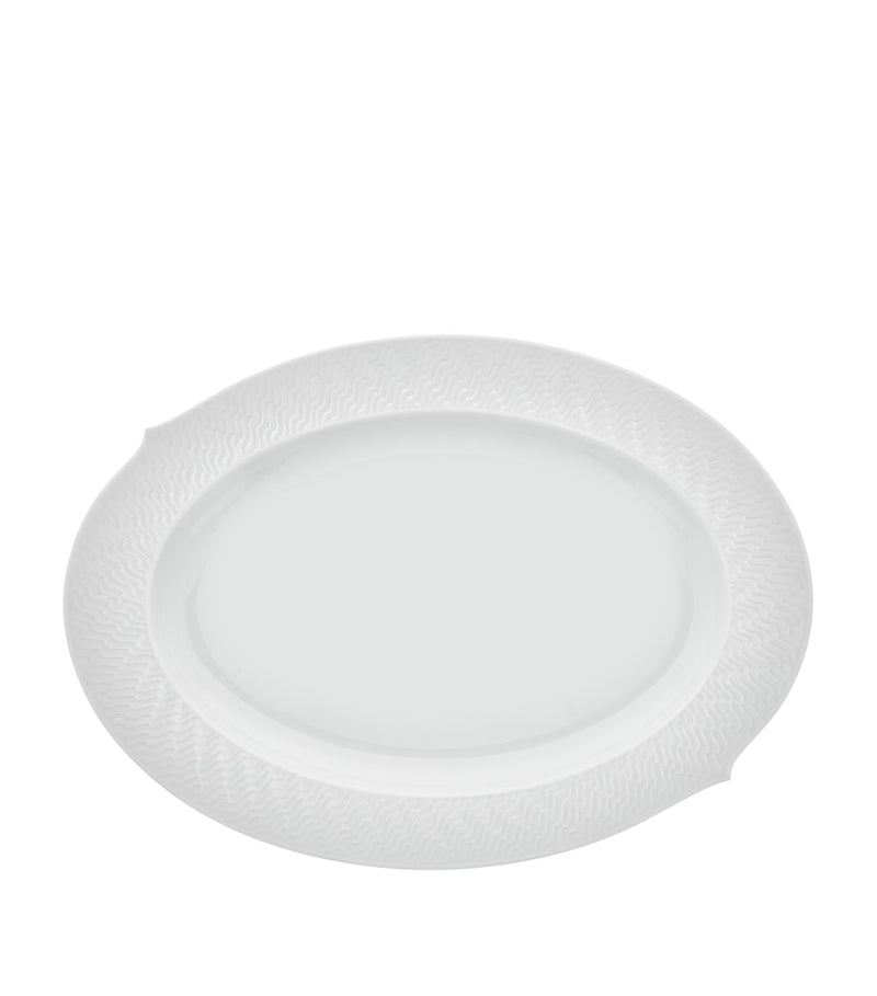 Meissen serving platter Waves Relief Oval 39cm (British brand)