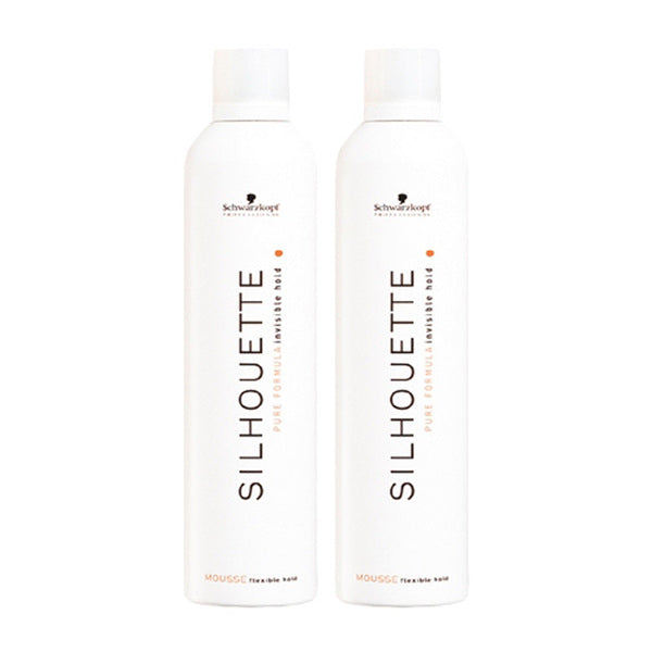 Silhouette flexible hold mousse double pack 200ml (British brand)