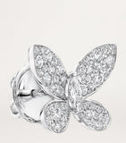 Graff white gold diamond butterfly stud earrings, UK version