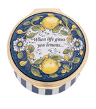 Halcyon Days When Life Gives You Lemons enamel box, UK version
