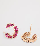 Suzanne Kalan Frenzy spiral earrings with rubies and diamonds (British brand)