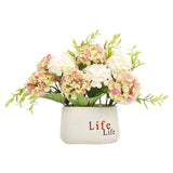 Superdrug Livingandhome Artificial Hydrangea Flower Ceramic Planter White Green 20cm- Buy online at McGrocer