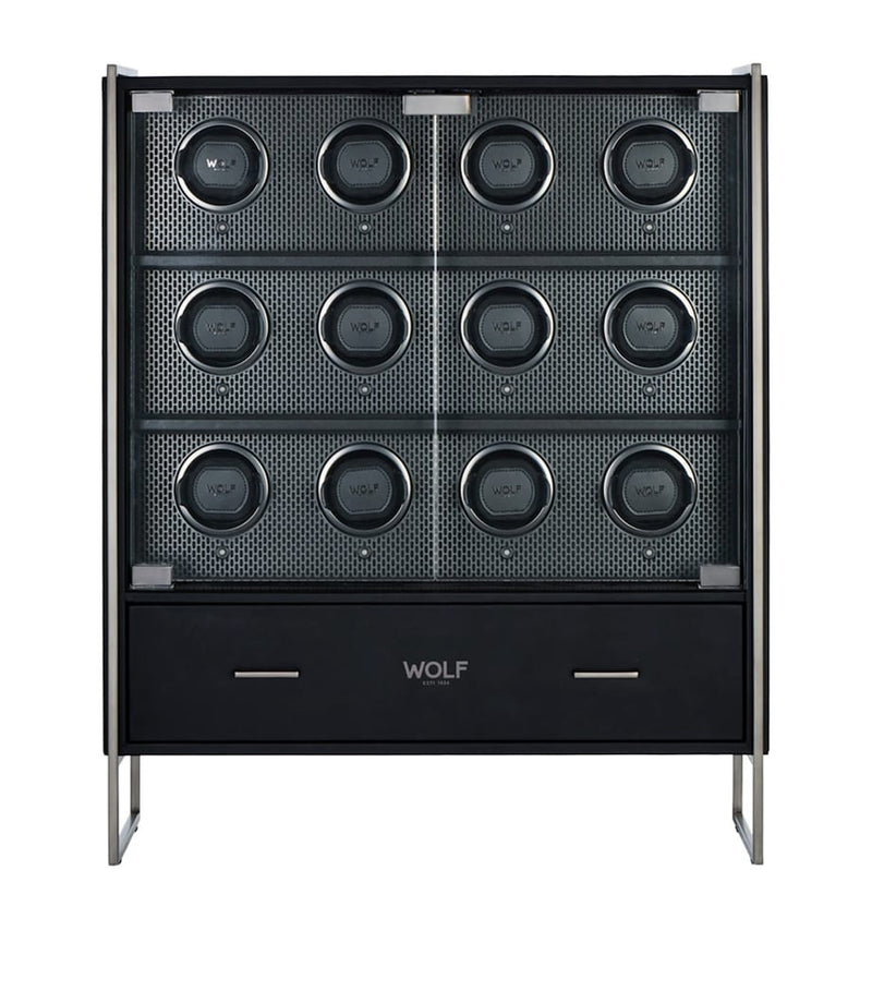WOLF Axis 12-Piece watch winder cabinet, UK version
