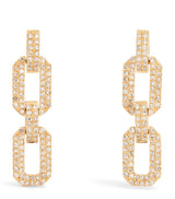 Harrods SHAY Yellow Gold and Diamond Deco Chain Earrings- Buy online at McGrocer