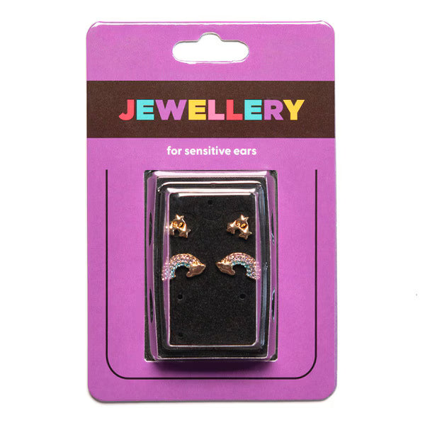 Sensation gold plated star cluster earrings crystal design (British brand)