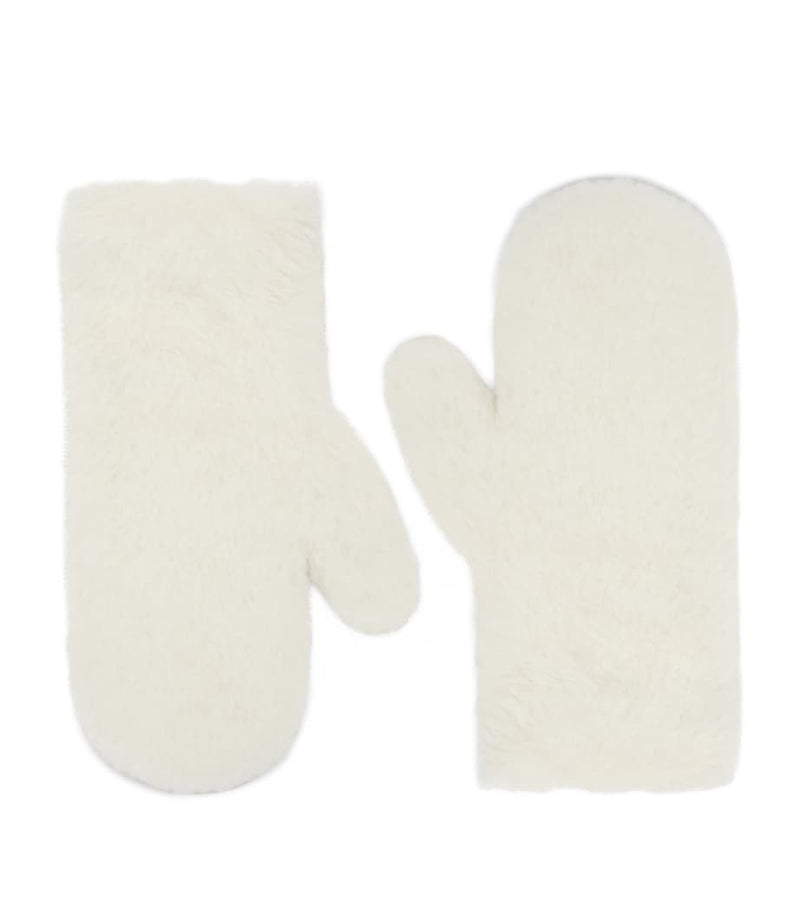 Max Mara alpaca wool silk gloves, Italian luxury accessories (British brand)