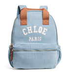 Chloé kids denim logo backpack - British product