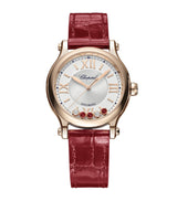 Harrods Chopard Happy Sport Rose Gold and Diamond Self-Winding Watch 33mm- Buy online at McGrocer