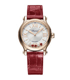 Chopard Happy Sport watch 33mm rose gold diamonds - British product