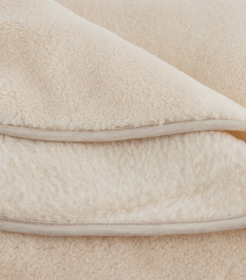 SHLEEP reversible merino knit throw 190cm x 123cm (British brand)