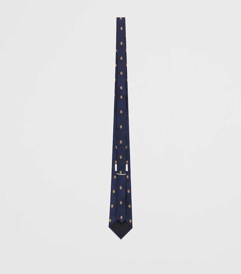 Saint Laurent jacquard medallion tie 8cm, UK version